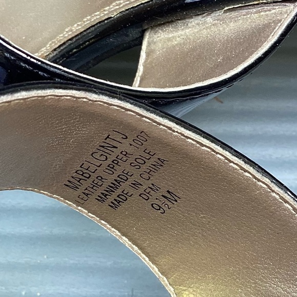 Anne Klein Woman low hill slippers Black Size 9.5 M summer Sandals - Picture 5 of 11